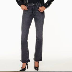 Citizens of Humanity Lilah Jean High Rise Kick Flare Jeans 29 Black Caviar Clean